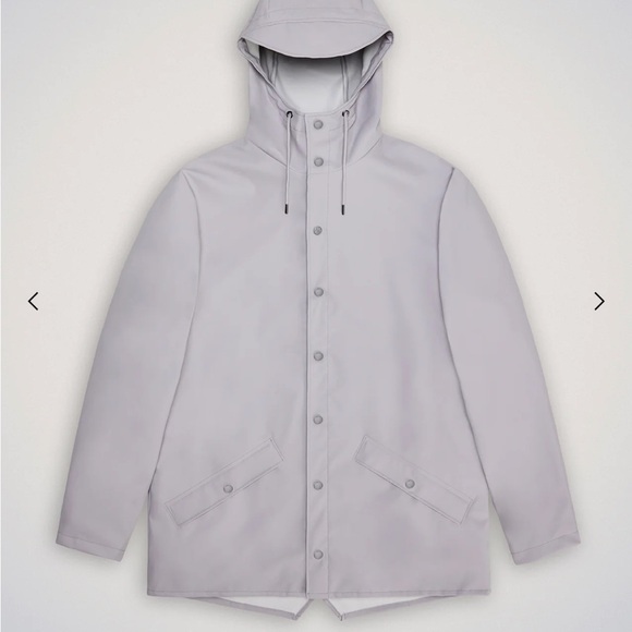 RAINS UNISEX SZ XL JACKET ASH (gray) NIB MENS RAINCOAT WOMENS RAINCOAT - Picture 2 of 4